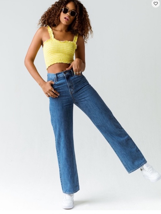 Levi's Denim - Levi's High Waisted Straight Leg Medium Wash Blue Jeans Size 24